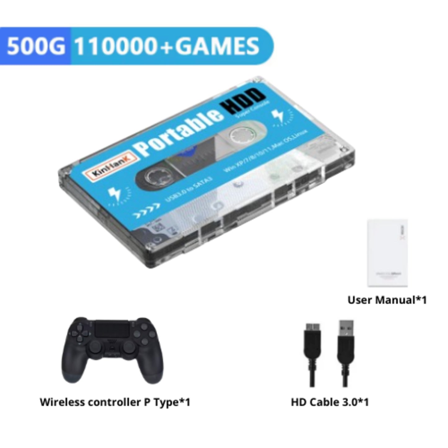 Retro Cassette Gaming Console